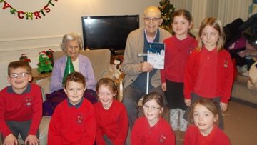 Local school children sing at Durham care home