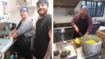 Colleagues work as a team at Northwich care home