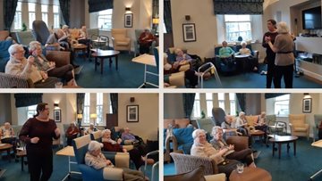Fun Leap Frog music session at Stalybridge care home