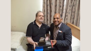 60 birthday candles for Admirals Reach care home Resident