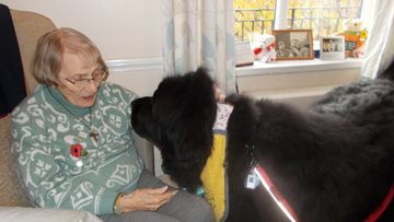 Durham care home Residents enjoy visits from four-legged friend