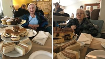Broadway care home Residents enjoy afternoon tea with HC-One friends
