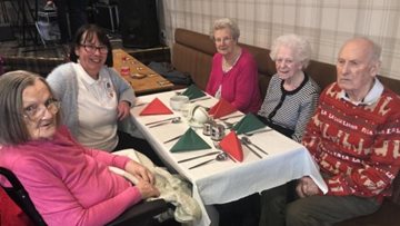 Wallyford care home Residents enjoy festive lunch