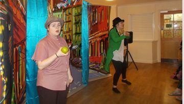 Durham care home Residents enjoy festive pantomime
