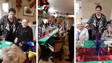 Residents enjoy New Year’s Eve party at Chippenham care home