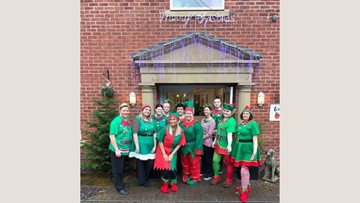 Colleagues at Stafford Care Home Enjoy Elf Day Celebrations for Alzheimer’s Society