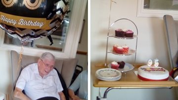 Birthday celebrations at Beeston care home