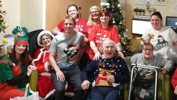 Christmas celebrations at Glasgow care home