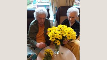 Flowers of fun for Chaseview care home Residents