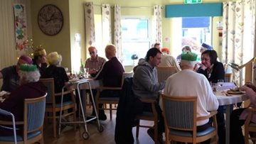 Residents enjoy festive feast at Eckington care home