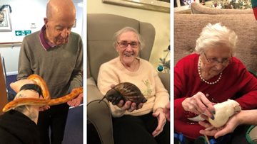 Falkirk care home enjoys wild visit from ZooLab