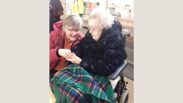 Irvine care home Residents visit local nursery