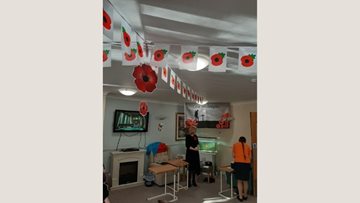 Remembrance service at Waterside care home