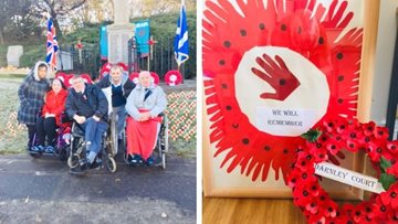 Glasgow care home remembers fallen heroes on Remembrance Day