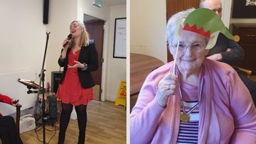 Hamilton care home welcomes singing sensation to Christmas Party