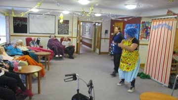 Panto season is in full swing at Wigston care home