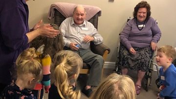 Young meets old at Cherry Willingham care home