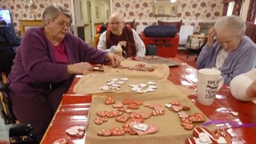 Residents prepare for Valentine’s Day at Bradford care home