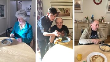 Calverton care home has flipping good fun for Pancake Day