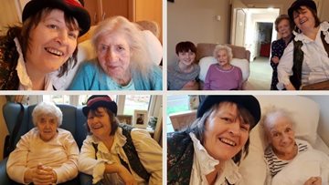 Musical Mad Hatter visits Redcar care home