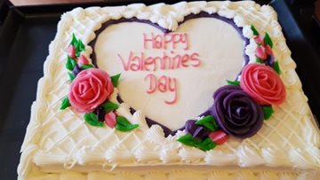 Residents celebrate the day of love at Dukinfield care home