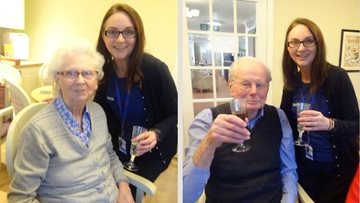 Residents sample fine wine and cheese at Dunfermline care home