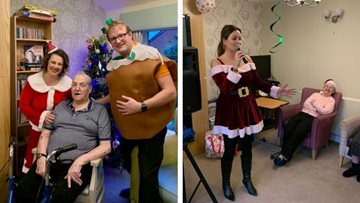 Christmas celebrations at Oldham care home