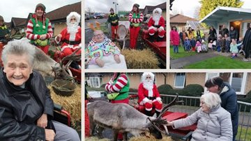 A festive visitor at Glasgow care home