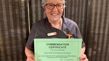 Coalville care home team receives commendation from Local Authority