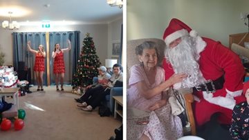 Christmas cheer for all to hear at Boston care home
