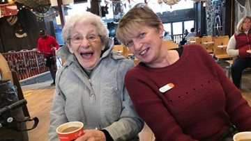 Lincoln care home Residents enjoy fish and chips at Skegness