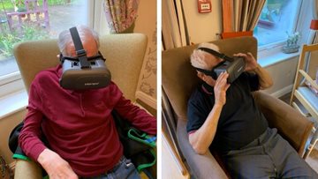 Residents explore virtual reality at Oldham care home