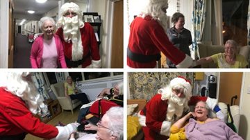 Santa pays a magical visit to Residents at Bridgend care home