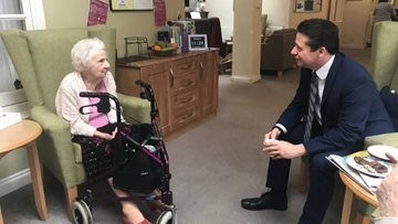 Broadway care home welcomes visit from Nigel Huddleston MP