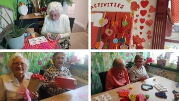 Residents prepare for Valentine’s Day at Huddersfield care home