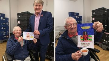 Kirkcaldy care home Resident helps MP choose Christmas card competition winner