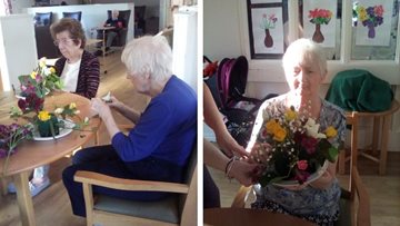 Flower arranging brightens up the day at Colton care home