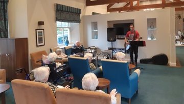 Entertainment hits the right note at Stalybridge care home