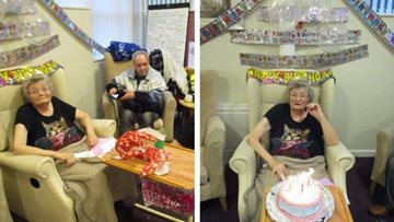 88 birthday candles at Leicester care home